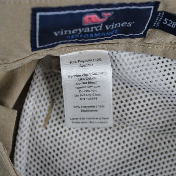 Vineyard Vines Mens Size 52 Performance Breaker Outdoor Shorts Brown Khaki - Picture 12 of 12